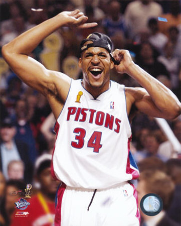 Corliss Williamson Celebrating 2004 NBA Championship  &copy;Photofile