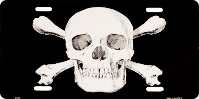 Skull & Crossbones License Plate