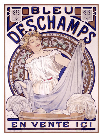 Alphonse Mucha - Bleu Deschampes