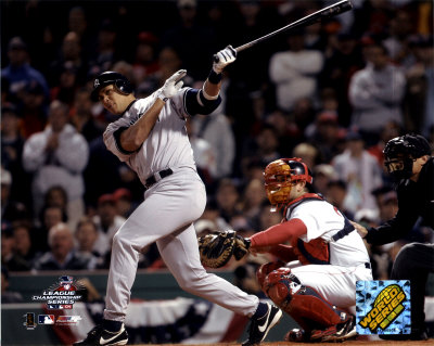 Alex Rodriguez - Hits RBI double, 1st inning, Game 3 of 2004 ALCS &copy;Photofile Poster