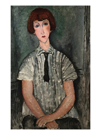 Young Girl in a Striped Shirt