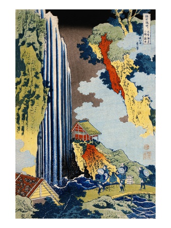 Ono Waterfall Along the Kisokaido, from the Series A Journey to the Waterfalls of All the Provinces Poster