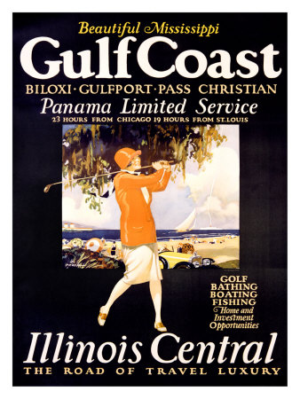 Gulf Coast, Illinois Central Poster