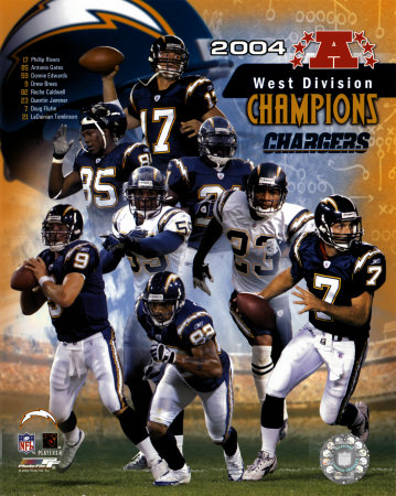2004 Chargers AFC West Champ.Composite Poster