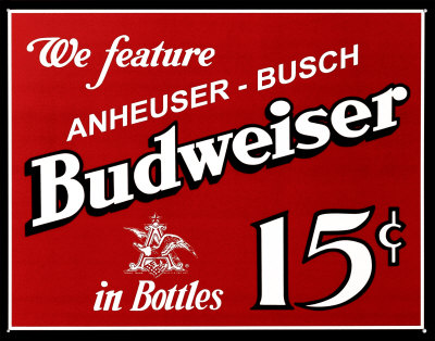 Budweiser 15 cents