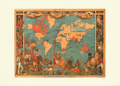 British Empire Map, 1886