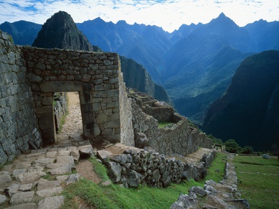Archaeological Ruins on Machu Picchu Hillside