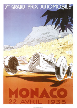 7th Grand Prix Automobile, Monaco, 1935 Poster