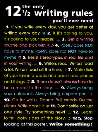 The Only 12 1/2 Writing Rules You'll Ever Need