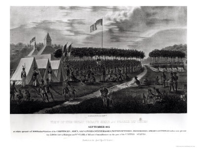 View of the Great Treaty Held at Prairie Du Chien, Wisconsin, September 1825
