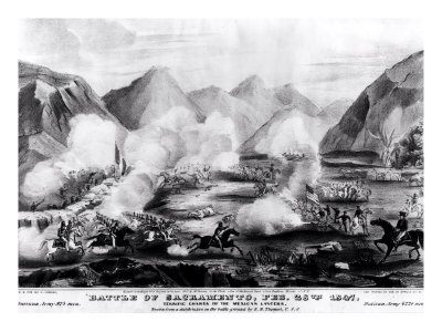 Battle of Sacramento: Terrific Charge of the Mexican Lancers, February 28th 1847
