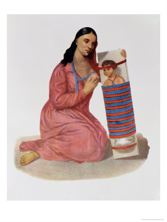 Chippeway Mother and Child, Illustration from "Indian Tribes of North America, Vol.1"