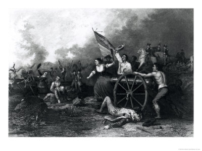 Moll Pitcher at the Battle of Monmouth, 28th June 1778, Engraved by J. Rogers