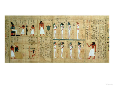 Mythological Papyrus of Imenemsaouf, Third Intermediate Period, circa 1000 BC (Painted Papyrus)