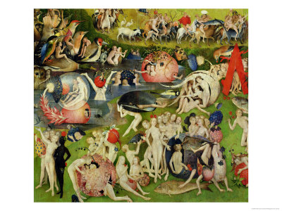 Buy The Garden of Earthly Delights: Allegory of Luxury, Central Panel of Triptych, circa 1500 at AllPosters.com