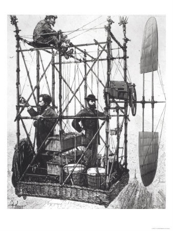 The Dirigible of the Brothers Albert and Gaston Tissandier