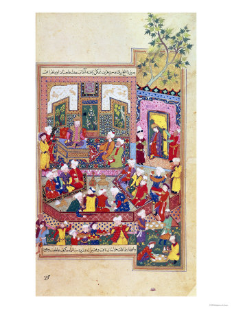 Ulugh Beg (1393-1449) Dispensing Justice at Khurasan, Illustration from the "Shahnama"
