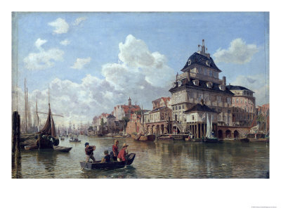 The Boat House at Hamburg Harbour, 1850