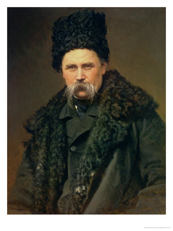 Portrait of the Ukranian Author Taras Grigorievich Shevchenko (1814-61), 1871 Giclee Print