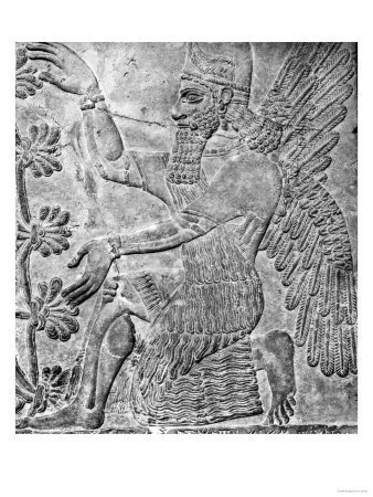 Winged Genie Worshipping the Sacred Tree, from the Palace at Nimrud