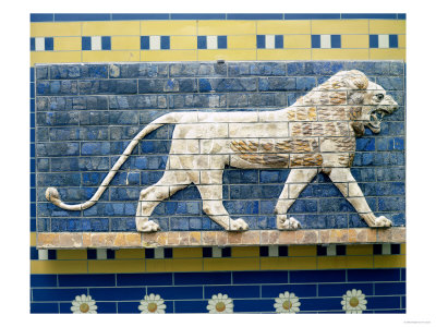 Lion Representing Ishtar, from Babylon, 625-539 BC (Enamelled Bricks)