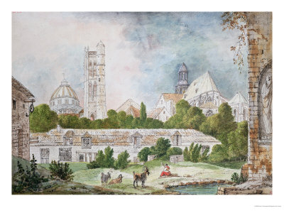 The New Church of Sainte-Genevieve and Saint-Etienne-Du-Mont Seen