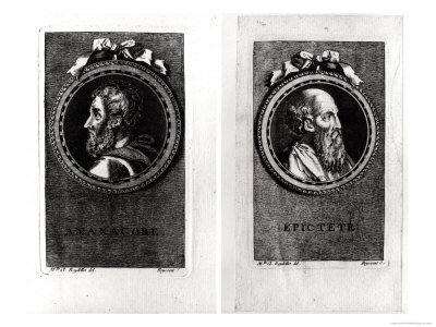 Anaxagorus (500-428 BC) and Epictetus (1st Century) Engraved by S. Beyssent
