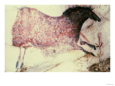 Rock Painting of a Galloping Horse, circa 17000 BC