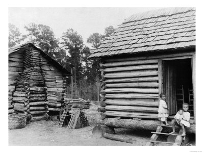 Log Cabins in Thomasville, Florida, circa 1900