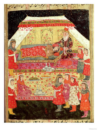 Harem Scene, from the "Shahnama" (Book of Kings), by Abu"L-Qasim Manur Firdawsi (c. 934-c. 1020)