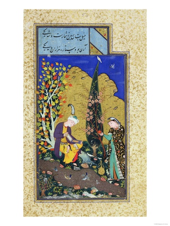 Two Lovers in a Flowering Orchard, circa 1540-50