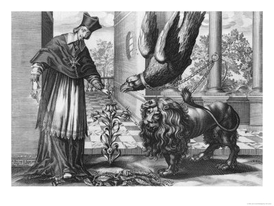 Allegory in Praise of Cardinal Richelieu (1585-1642) Fighting Against Austria (The Eagle) Spain