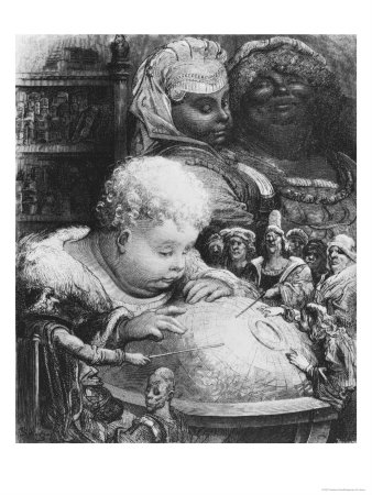 Education of Gargantua, Illustration from "Gargantua" by Francois Rabelais (1494-1553)