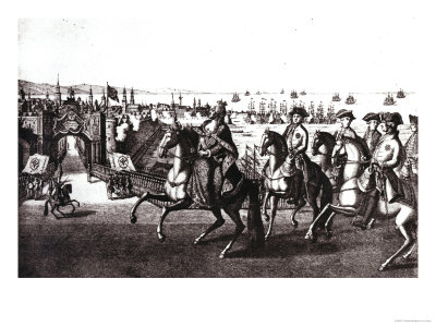 Catherine II (1729-96) the Great, Riding into a Ports in the Crimea Captured from the Turks Giclee Print