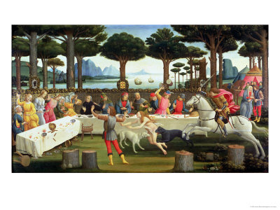 The Story of Nastagio Degli Onesti: Nastagio Arranges a Feast at Which the Ghosts Reappear, 1483-87