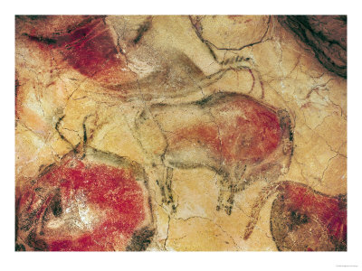 Bisons, from the Caves at Altamira, circa 15000 BC (Cave Painting)
