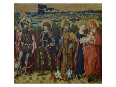 St. Anne, the Virgin and Child, St. Christopher, St. Jerome and St. Peter in a Landscape