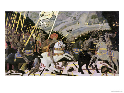 The Rout of San Romano, circa 1438-40 (Tempera on Poplar)