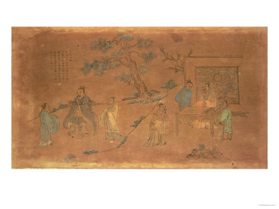 Scene from the Life of Confucius (circa 551-479 BC) and His Disciples, Qing Dynasty (1644-1912)