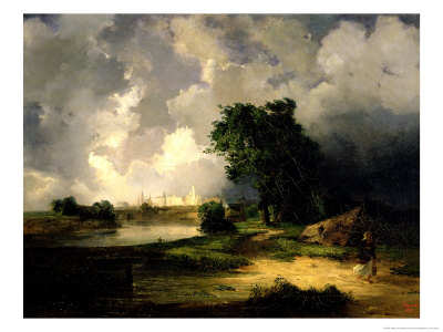 View of the Kremlin in Bad Weather, 1851