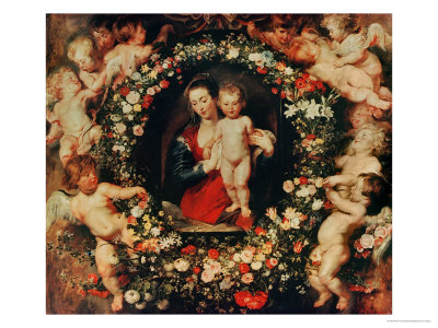 Virgin with a Garland of Flowers, circa 1618-20