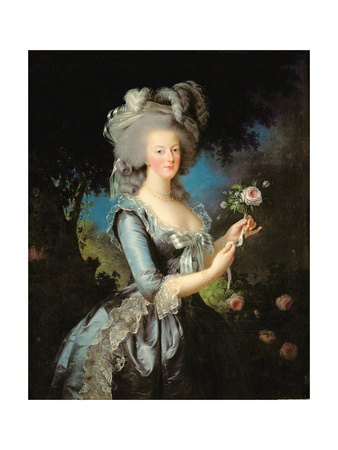 Marie Antoinette (1755-93) with a Rose, 1783