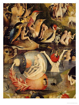 The Garden of Earthly Delights: Allegory of Luxury, Central Panel of Triptych, circa 1500