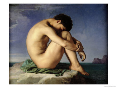 Naked Young Man Sitting by the Sea, 1836