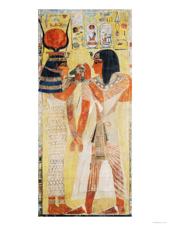 The Goddess Hathor Placing the Magic Collar on Seti I (circa 1394-1279 BC)