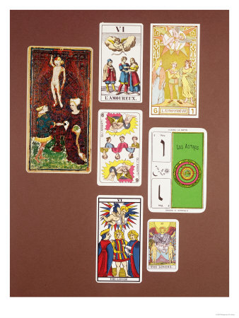 Vi the Lovers, Seven Tarot Cards from Different Packs