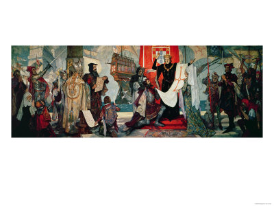 Departure for the Cape, King Manuel I of Portugal Blessing Vasco Da Gama and His Expedition C1935