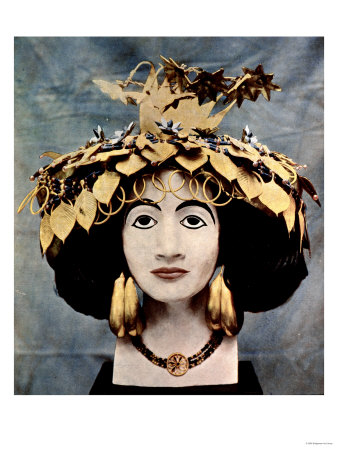 Sumerian Headdress Worn by Queen Shub-Ad, Discovered in Ur by Mr. C. Leonard Woolley