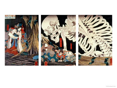 Mitsukini Defying the Skeleton Spectre, circa 1845