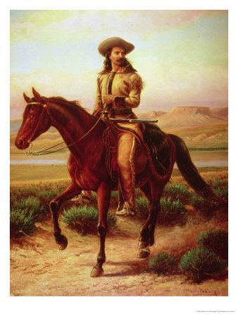 William Frederick Cody, Called "Buffalo Bill" (1846-1917) on His Horse Charlie